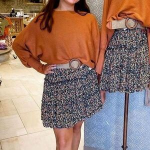 Altar'd State Floral Black and White Women's Shorts
